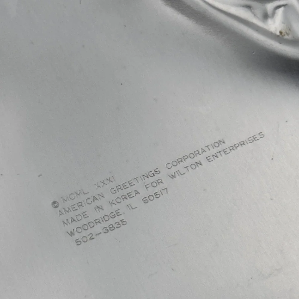 Vintage 1980 Wilton Strawberry Shortcake Cake Pan Silver Aluminum 502-3835